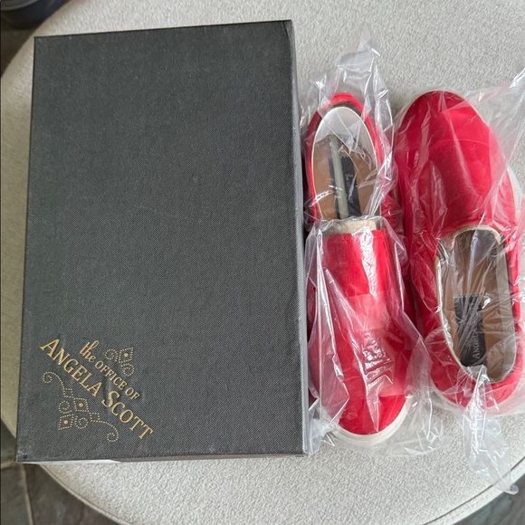 Angela Scott Women's Bold Red Sneakers - Picture 15 of 16